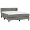vidaXL Cama box spring con colch&oacute;n tela gris oscuro 140x190 cm