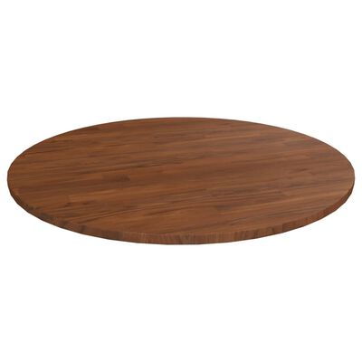 vidaXL Tablero de mesa redonda madera de roble marrón oscuro Ø90x1,5cm