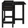 vidaXL Jardinera con tapa plegable madera maciza de pino negro
