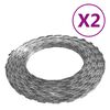 vidaXL Alambres de espino BTO-22 2 uds acero 100 m