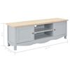 vidaXL Mueble para TV madera maciza de mango gris 120x30x40 cm
