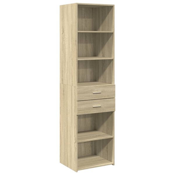 vidaXL Aparador de madera de ingeniería roble Sonoma 50x42,5x185 cm