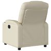 vidaXL Sill&oacute;n reclinable de piel sint&eacute;tica color crema