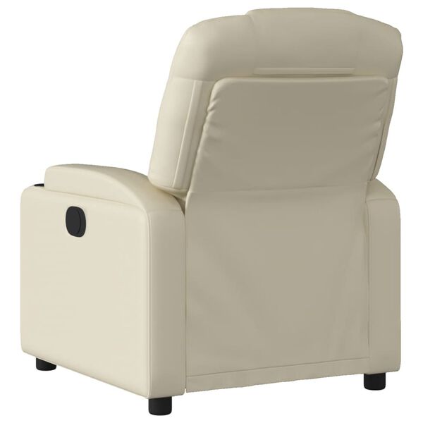 vidaXL Sill&oacute;n reclinable de piel sint&eacute;tica color crema