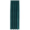 vidaXL Cortinas opacas 2 pcs Verde oscuro 140 x 260 cm Terciopelo