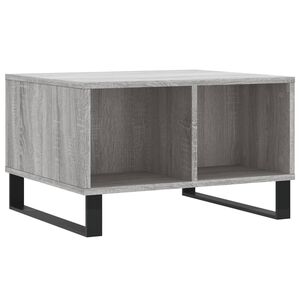vidaXL Mesa de centro madera contrachapada gris Sonoma 60x50x36,5 cm