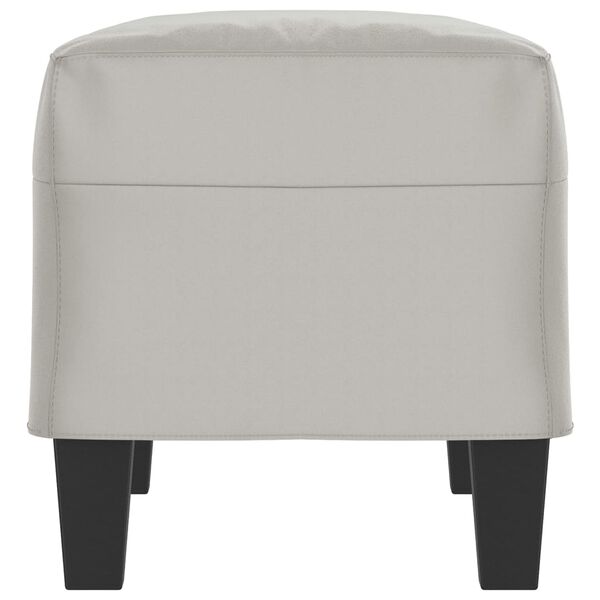 vidaXL Banco de tela de microfibra gris claro 70x35x41 cm