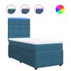 vidaXL Cama box spring con colchón terciopelo azul 90x190 cm
