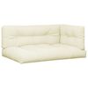 vidaXL Cojines para sof&aacute; de palets 5 unidades tela crema
