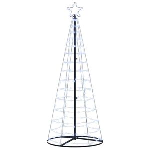 vidaXL &Aacute;rbol de Navidad LED EKENAS 250 cm 390 LED Blanco Fr&iacute;o Acero