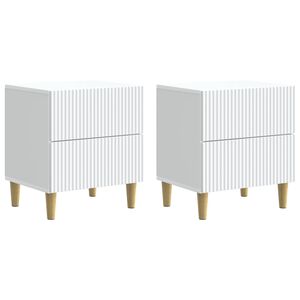 vidaXL Armario de Noche 2 pcs 43 x 34,5 x 48 cm Madera de Ingenier&iacute;a