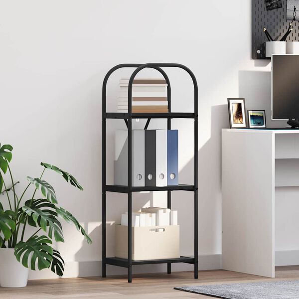 vidaXL Estante de libros Roble Negro 40 x 30 x 109 cm