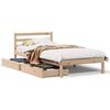 vidaXL Estructura de cama sin colch&oacute;n madera maciza pino 75x190 cm