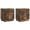 vidaXL Mesita de Noche 2 pcs Roble Ahumado 43 x 34,5 x 47 cm