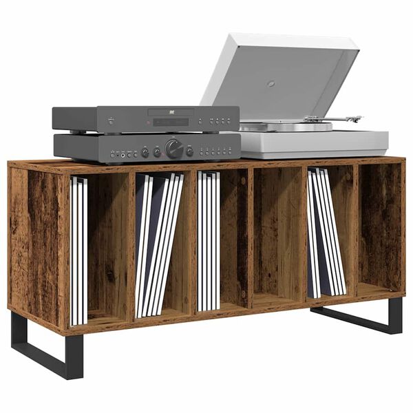 vidaXL Mueble para discos de vinilo Madera vieja 100 x 38 x 48 cm