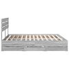 vidaXL Estructura de cama Gris Sonoma 200 x 200 cm Madera Ingenieril