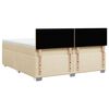 vidaXL Cama box spring con colch&oacute;n tela color crema 200x200 cm