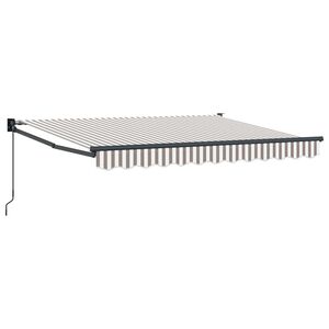 vidaXL Toldo retr&aacute;ctil Gris claro y blanco. 3,5 x 2,5 m