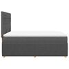vidaXL Cama box spring con colch&oacute;n tela gris oscuro 140x200 cm