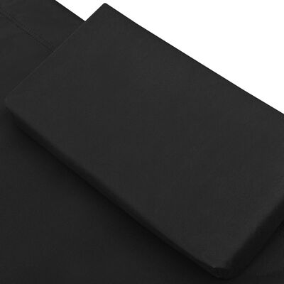 vidaXL Tumbona doble de exterior de tela negro