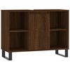 vidaXL Mueble de ba&ntilde;o madera de ingenier&iacute;a roble marr&oacute;n 80x33x60 cm