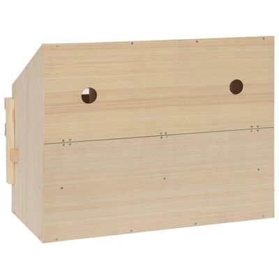 vidaXL Ponedero para gallinas 3 compartimentos madera pino 72x33x54 cm