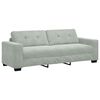 vidaXL Sof&aacute; de 3 plazas gris claro, 220x78x80 cm, terciopelo