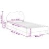 vidaXL Estructura de cama con cabecera Rosa 90 x 200 cm PU