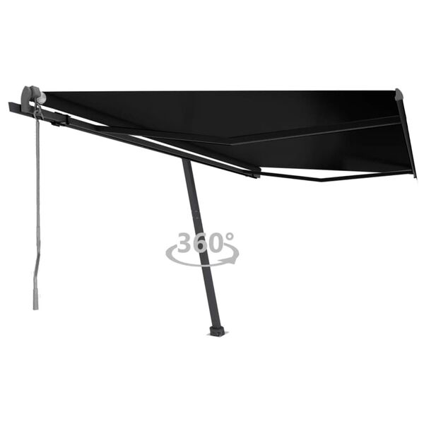 vidaXL Toldo de pie automático gris antracita 400x300 cm