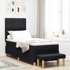 vidaXL Cama tipo Box Spring con colch&oacute;n Negro 80 x 200 cm tela
