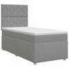 vidaXL Cama box spring con colch&oacute;n Gris Claro 100 x 200 cm Tela