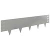 vidaXL Borde de C&eacute;sped 10 pcs 100 x 25 cm Acero Plateado