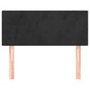 vidaXL Cabecero de terciopelo negro 100x5x78/88 cm