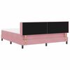 vidaXL Cama tipo Box Spring con colch&oacute;n Rosa 200 x 180 cm Terciopelo