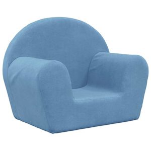vidaXL Sof&aacute; para ni&ntilde;os felpa suave azul