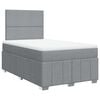 vidaXL Cama box spring con colch&oacute;n tela gris claro 120x190 cm