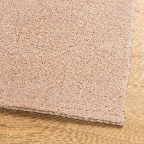 vidaXL Alfombra de pelo corto suave lavable HUARTE rosado 160x230 cm