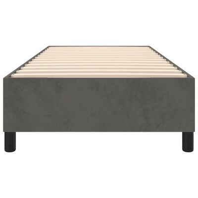 vidaXL Estructura de cama de terciopelo gris oscuro 90x200 cm