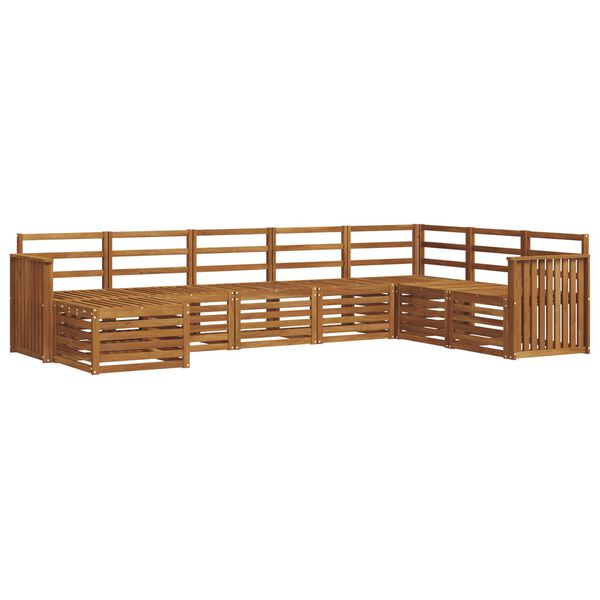 vidaXL Juegos de sof&aacute;s 8 pcs Natural Madera de Acacia S&oacute;lida