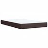vidaXL Cama box spring con colch&oacute;n tela marr&oacute;n oscuro 120x190 cm
