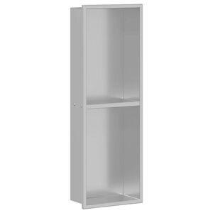 vidaXL Nichos de Ducha Plateado 60 x 20 x 9,5 cm Acero inoxidable