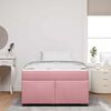 vidaXL Estructura de cama con colch&oacute;n Rosa 120 x 200 cm tela