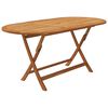 vidaXL Set comedor de jard&iacute;n plegable 7 piezas madera maciza de acacia