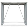 vidaXL Casetilla leña acero galvanizado gris antracita 163x83x154 cm