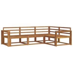 vidaXL Conjunto de sof&aacute;s de exterior 4 pcs Natural