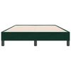 vidaXL Cama box spring sin colch&oacute;n verde oscuro terciopelo 120x220 cm