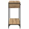 vidaXL Mesa Consola con caj&oacute;n Roble artesanal 75 x 34,5 x 75 cm