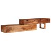 vidaXL Mueble para TV madera maciza de acacia marr&oacute;n 200x30x35 cm