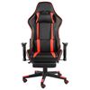 vidaXL Silla gaming giratoria con reposapi&eacute;s PVC rojo