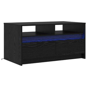 vidaXL Mesa de Caf&eacute; Roble Negro 90 x 50 x 45 cm Madera de ingenier&iacute;a